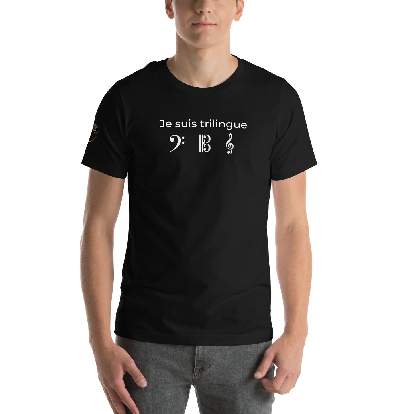 T-shirt unisexe Je suis trilingue