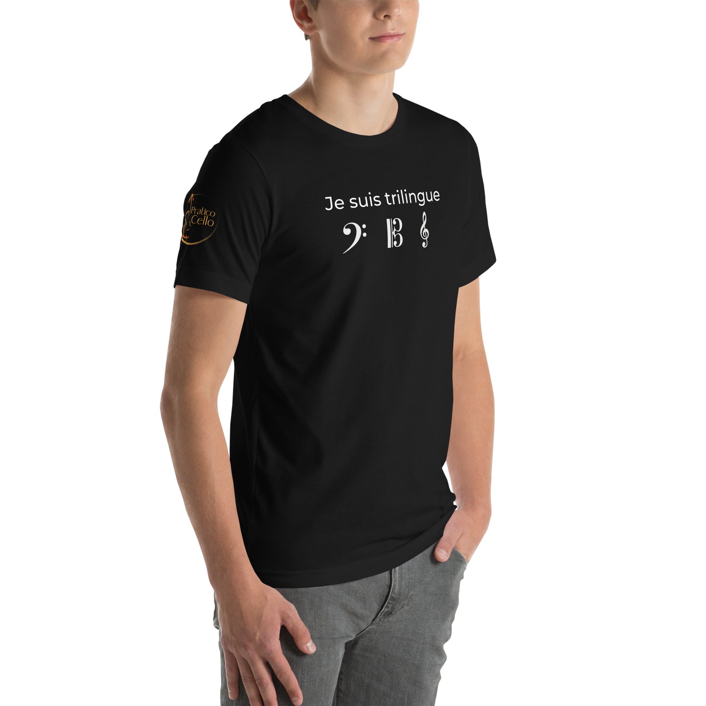 T-shirt unisexe Je suis trilingue