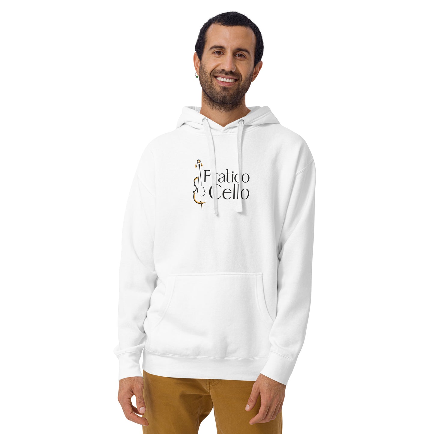 Hoodie unisexe avec logo de PraticoCello Blanc