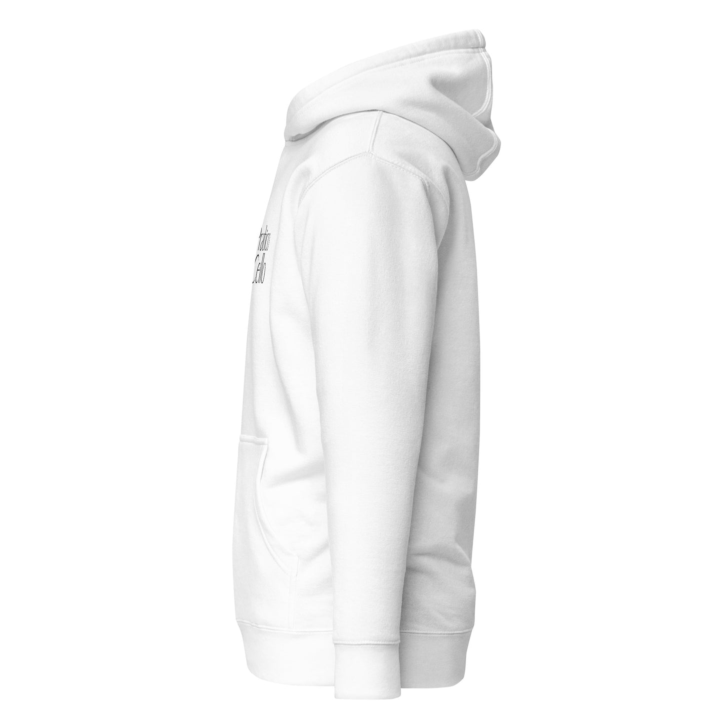 Hoodie unisexe avec logo de PraticoCello Blanc