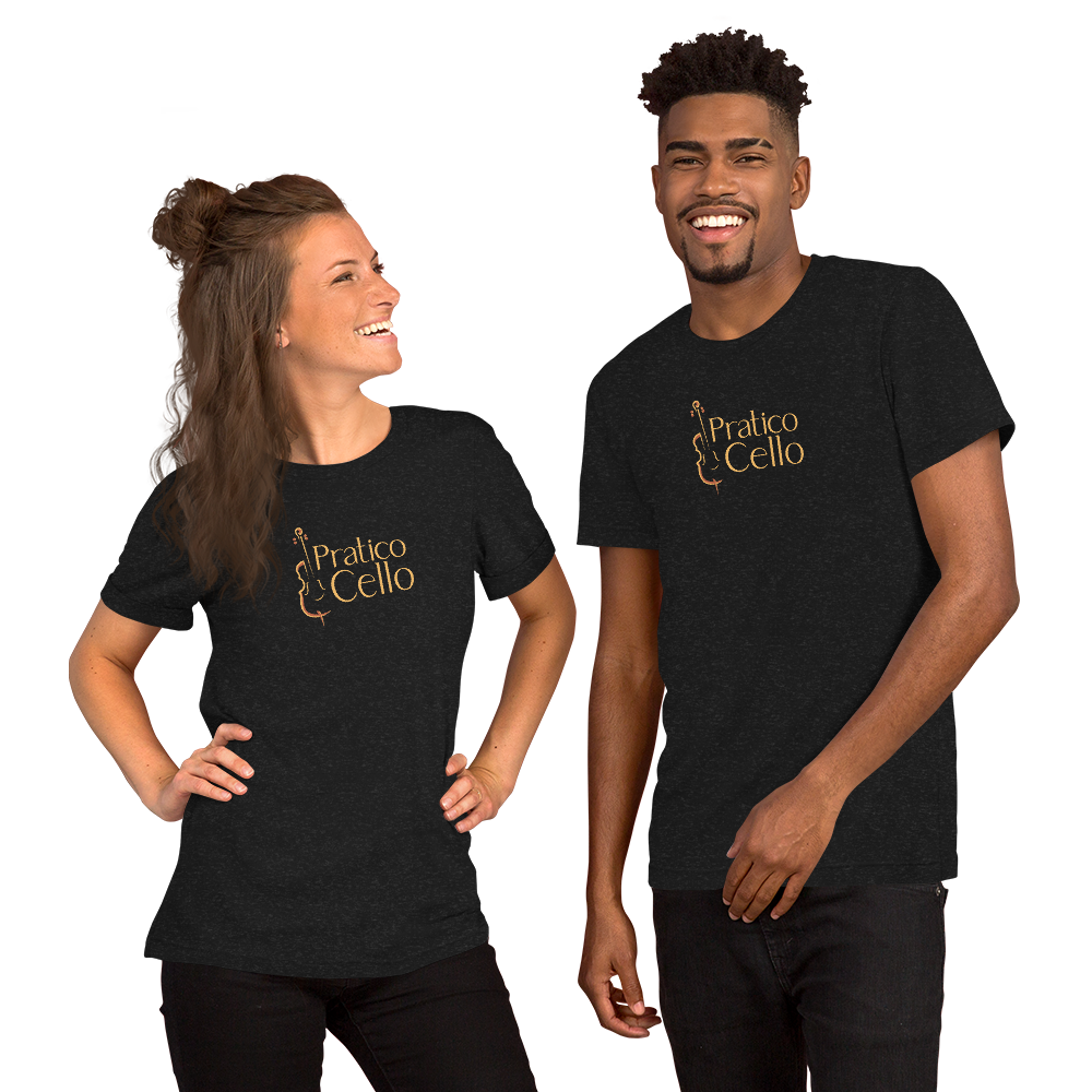 T-shirt unisexe avec logo de PraticoCello Noir
