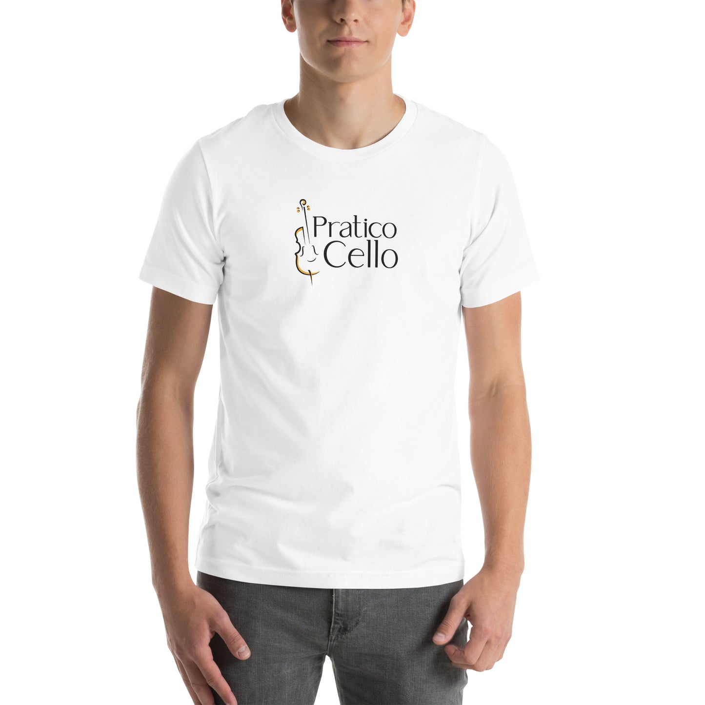 T-shirt unisexe avec logo de PraticoCello Blanc